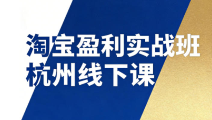 淘宝盈利实战班杭州线下课12月26-28日(音频+字幕)，帮你掌握SOP流程+12门核心技术-独家科技资源网