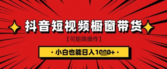 抖音短视频食品橱窗带货，小白轻松上手日入1k+【揭秘】-独家科技资源网