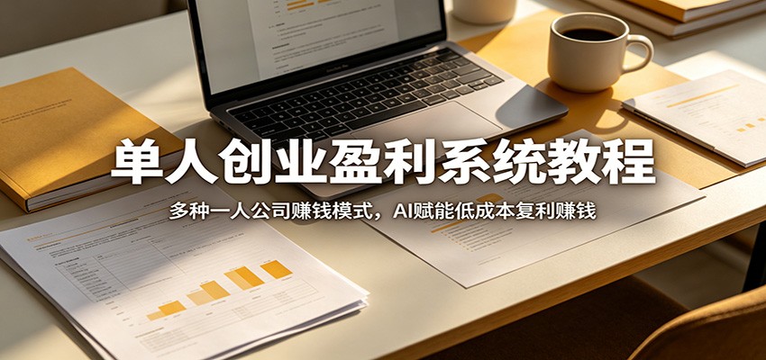 单人创业盈利系统教程：多种一人公司赚钱模式，AI赋能低成本复利赚钱-独家科技资源网