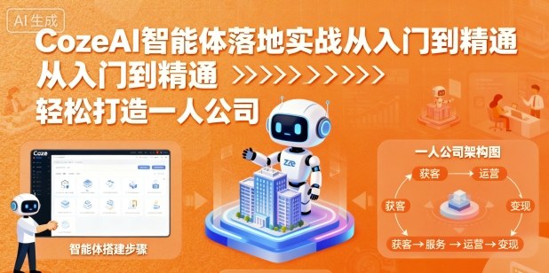 CozeAI智能体落地实战从入门到精通，轻松打造一人公司-独家科技资源网
