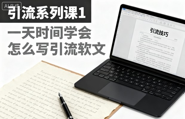 引流系列课1，一天时间学会怎么写引流软文-独家科技资源网