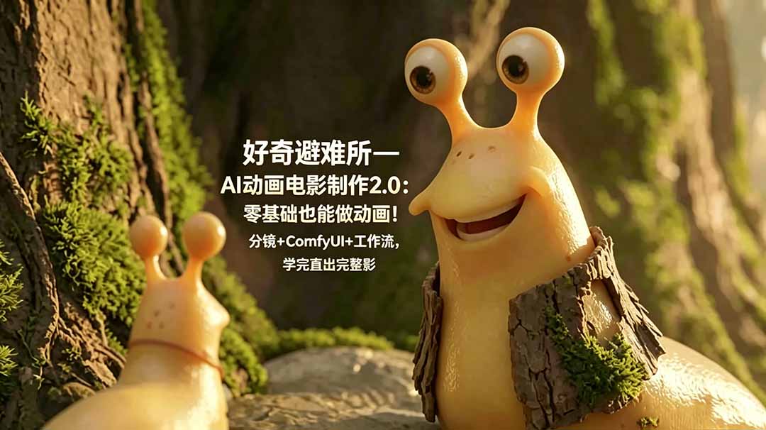 好奇避难所—AI动画电影制作2.0:零基础也能做动画!分镜+ComfyUI+工作流,学完直出完整影片-独家科技资源网