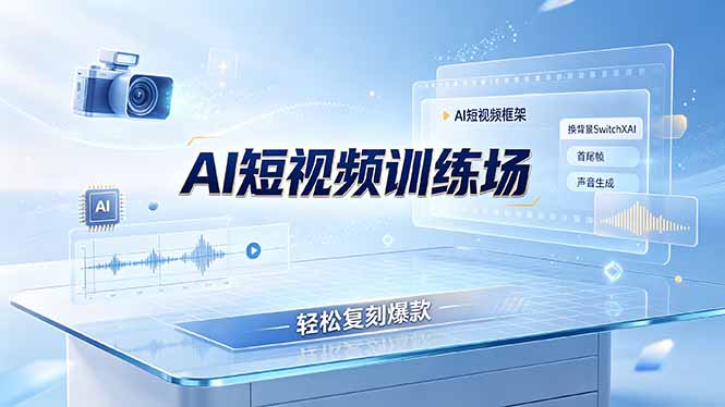 老陈AI短视频训练场:AI短视频框架+换背景SwitchXAI+首尾帧+声音生成,轻松复刻爆款-独家科技资源网