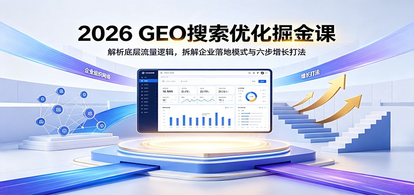 2026 GEO搜索优化掘金课：解析底层流量逻辑，拆解企业落地模式与六步增长打法-独家科技资源网