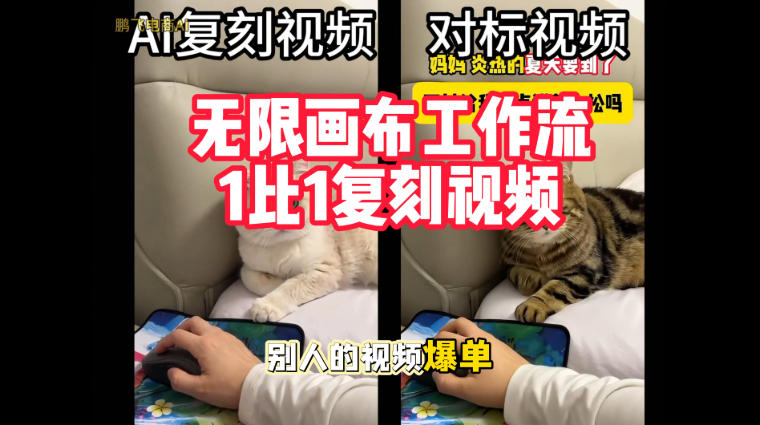 宠物带货视频复刻，无限画布工作流1比1，不用拍摄、不用布景、不用真人出镜，几分钟就能做出一条专业带货视频-独家科技资源网