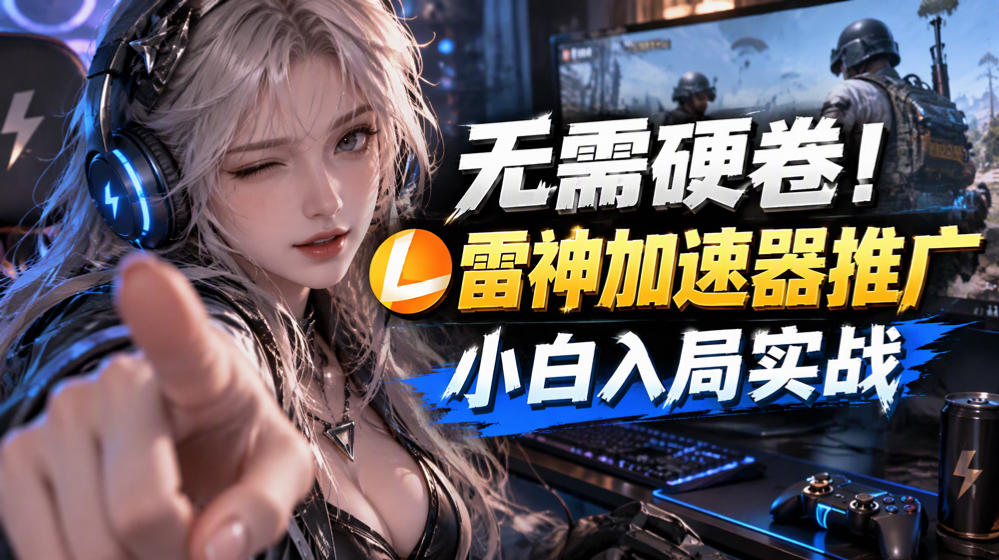 无需硬卷！雷神加速器推广，小白入局实战一天也能几十r-独家科技资源网