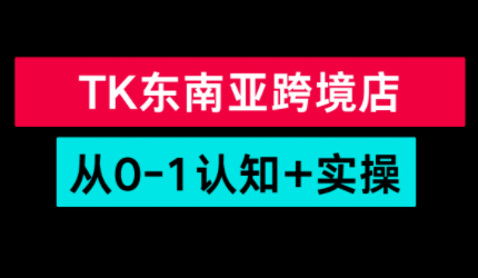 TikTok东南亚跨境从0-1认知实操课-独家科技资源网