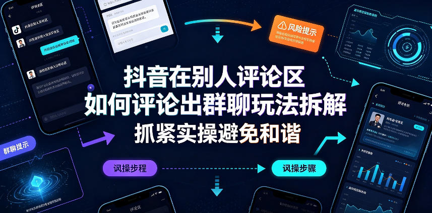 抖音在别人评论区如何评论出群聊玩法拆解,抓紧实操避免和谐-独家科技资源网