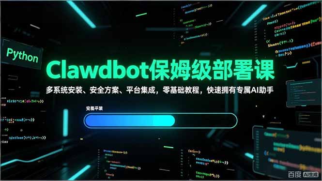 Clawdbot保姆级部署课，多系统安装、安全方案、平台集成，零基础教程，快速拥有专属AI助手-独家科技资源网