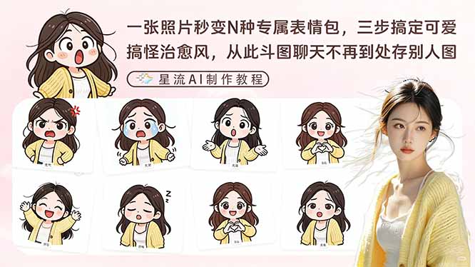 一张照片秒变N种专属表情包，三步搞定可爱搞怪治愈风，从此斗图聊天不再到处存别人图-独家科技资源网