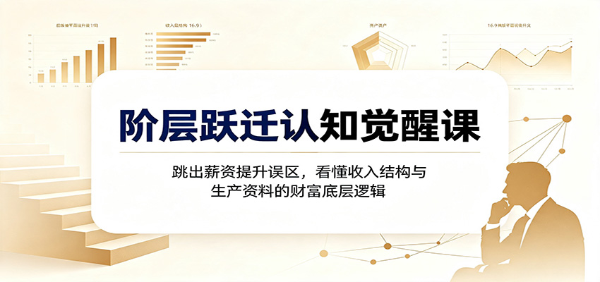 阶层跃迁认知觉醒课：跳出薪资提升误区，看懂收入结构与生产资料的财富底层逻辑-独家科技资源网