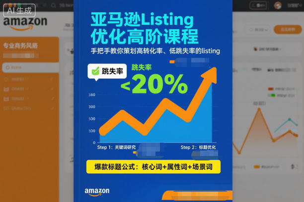 亚马逊Listing优化高阶课程,手把手教你策划高转化率、低跳失率的listing-独家科技资源网