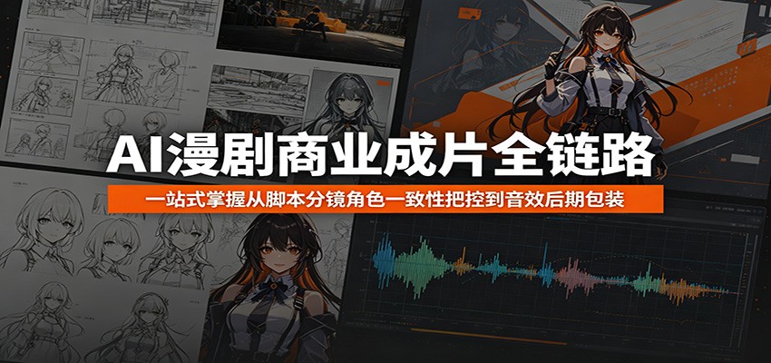 AI漫剧商业成片全链路:一站式掌握从脚本分镜角色一致性把控到音效后期包装-独家科技资源网