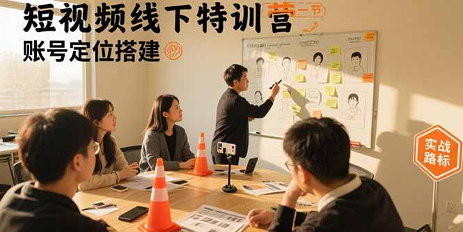 短视频线下特训营：账号定位搭建/口播号拍摄剪辑/直播间流量入口/变现实战-独家科技资源网