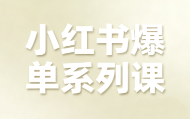 尼采老师·小红书爆单系列课-独家科技资源网