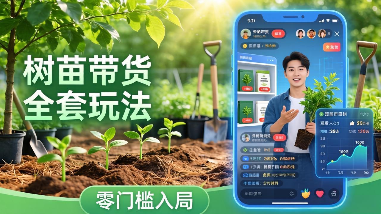 视频号AI树苗带货全套玩法：零门槛入局，掌握豆包、千问等AI工具制作树苗视频的全套流程-独家科技资源网