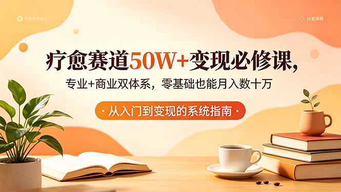 疗愈赛道50W+变现必修课，专业+商业双体系，零基础也能月入数十万-独家科技资源网
