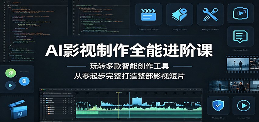 AI影视制作全能进阶课:玩转多款智能创作工具,从零起步完整打造整部影视短片-独家科技资源网
