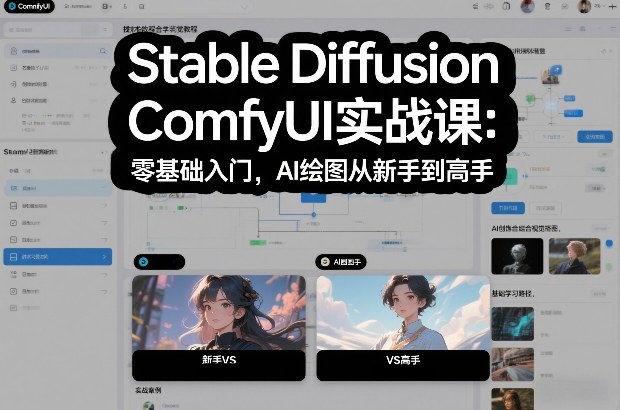 Stable Diffusion ComfyUI实战课：零基础入门，AI绘图从新手到高手-独家科技资源网