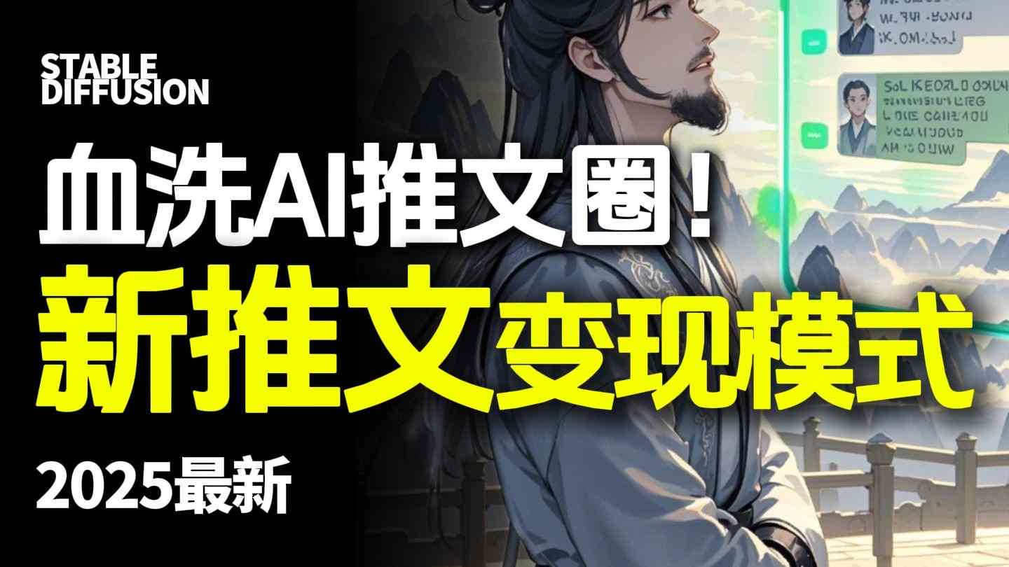 最新AI动态电影漫画小说推文，全流程实操教学，小白也能月入1W+-独家科技资源网
