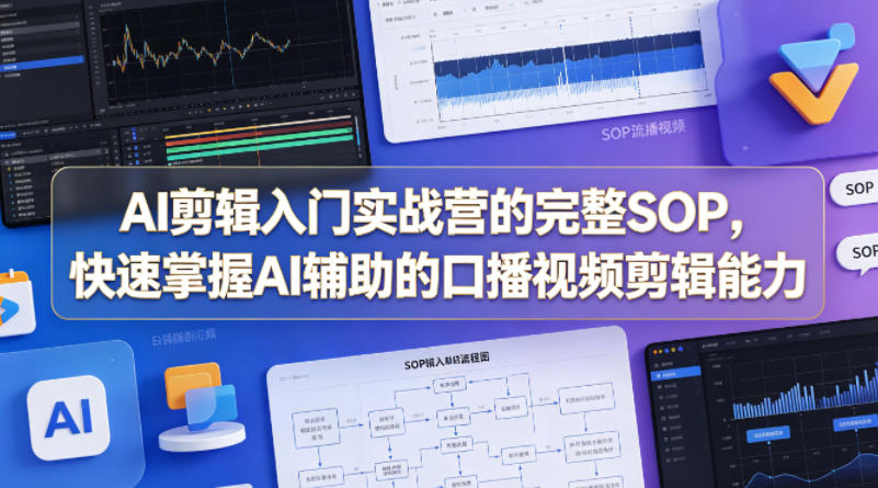 AI剪辑入门实战营的完整SOP，快速掌握AI辅助的口播视频剪辑能力-独家科技资源网