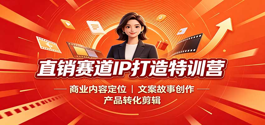 直销赛道IP打造特训营：商业内容定位，文案故事创作，产品转化剪辑-独家科技资源网