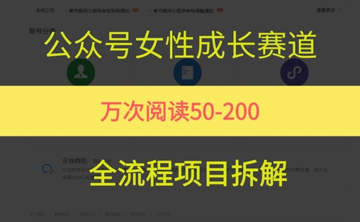 公众号女性赛道，最近爆火系列，条条作品阅读量10w+-独家科技资源网