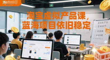 淘宝虚拟产品课，蓝海项目依旧稳定-独家科技资源网