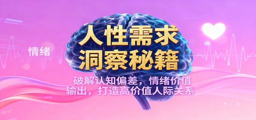 人性需求洞察秘籍，破解认知偏差，情绪价值输出，打造高价值人际关系-独家科技资源网