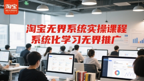 淘宝无界系统实操课程，系统化学习无界推广-独家科技资源网