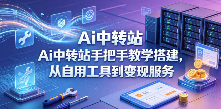 Ai中转站手把手教学搭建,从自用工具到变现服务-独家科技资源网