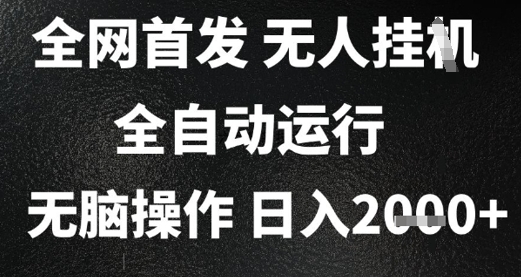 2025首发无人挂G项目，日入2k+，全自动运行，无脑操作，长期稳定 小白可玩【揭秘】-独家科技资源网