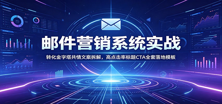 邮件营销系统实战：转化金字塔共情文案拆解，高点击率标题CTA全套落地模板-独家科技资源网