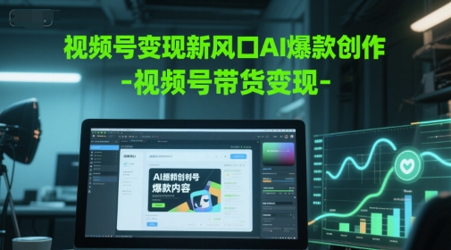 视频号变现新风口AI爆款创作-视频号带货变现-独家科技资源网