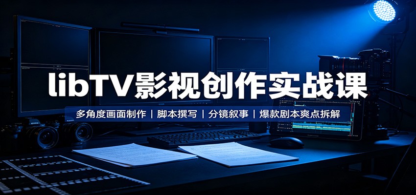 libTV影视创作实战课：多角度画面制作，脚本撰写，分镜叙事，爆款剧本爽点拆解-独家科技资源网