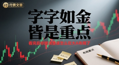 付费文章：字字如金 皆是重点， 看完后 你就清楚该怎么在大A布局了-独家科技资源网