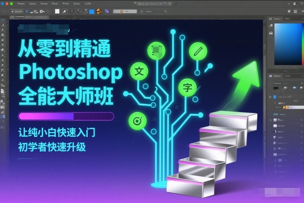 从零到精通Photoshop全能大师班,让纯小白快速入门,初学者快速升级-独家科技资源网