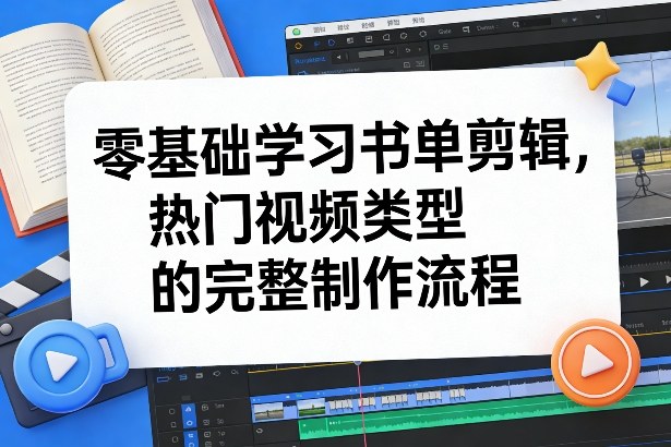 零基础学习书单剪辑，热门视频类型的完整制作流程(更新2026)-独家科技资源网