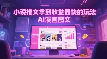 小说推文拿到收益最快的玩法，AI漫画图文-独家科技资源网