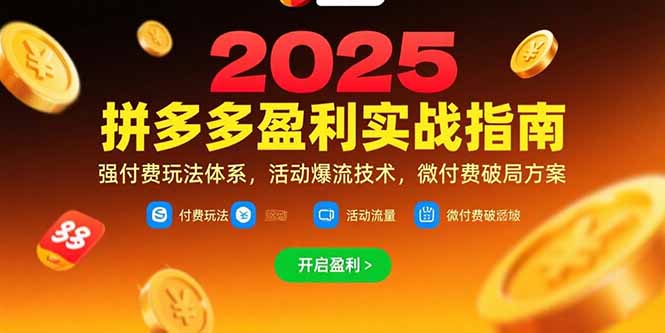 拼多多盈利实战指南，强付费玩法，活动爆流技术，微付费破局方案(更新7月-独家科技资源网