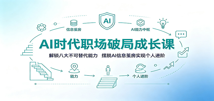 AI时代职场破局成长课:解锁八大不可替代能力,摆脱AI信息茧房实现个人进阶-独家科技资源网