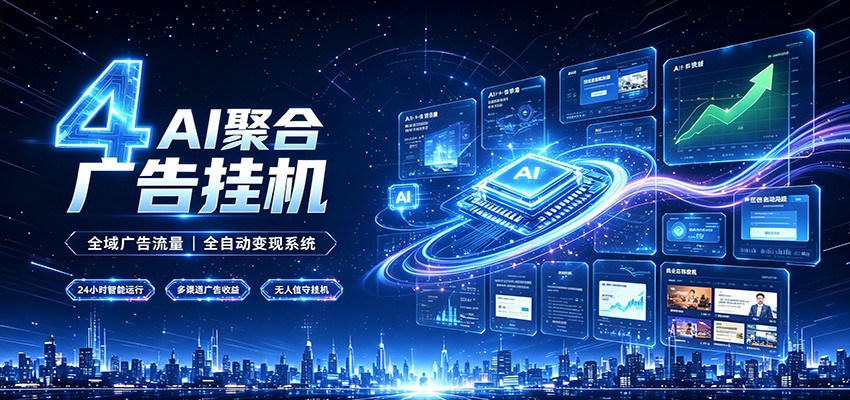 全域广告流量聚合,AI无人挂机稳赚佣金,打造长期稳定被动收入副业-独家科技资源网