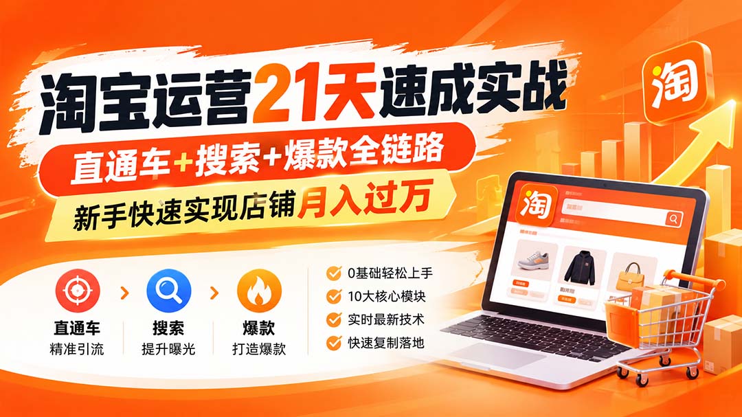 淘宝运营21天速成实战(更新8月-独家科技资源网
