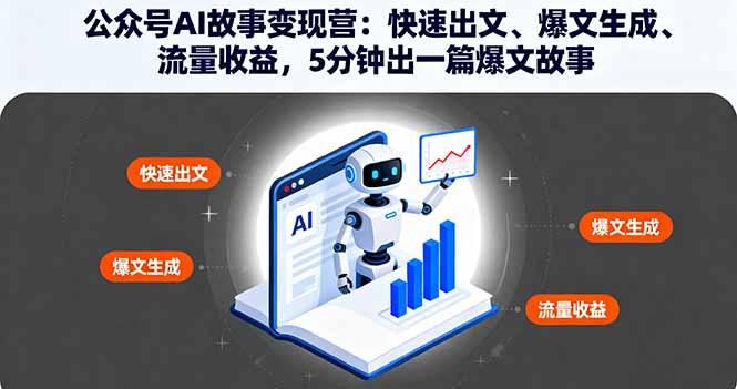 公众号AI故事变现营：快速出文、爆文生成、流量收益，5分钟出一篇爆文故事-独家科技资源网