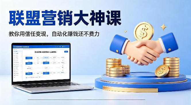 联盟营销大神课，教你用信任变现，自动化賺钱还不费力【原创双语字幕】-独家科技资源网