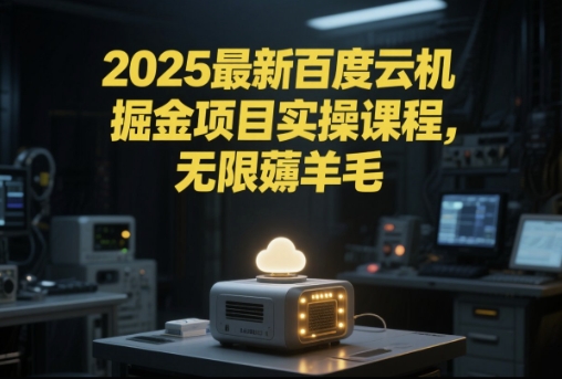 2025最新百度云机掘金项目实操课程单窗口保底5-10元月收益单窗口150+【揭秘】-独家科技资源网