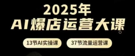 2025年AI爆店运营大课，13节AI实操课+37节流量运营课-独家科技资源网