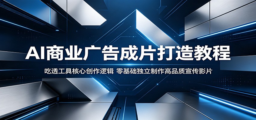 AI商业广告成片打造教程：吃透工具核心创作逻辑，零基础独立制作高品质宣传影片-独家科技资源网