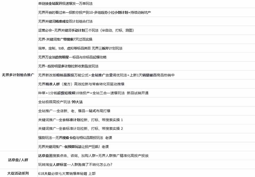 图片[2]-2026淘天开单秘籍PRO实战陪跑课程-更新1012：全套落地运营玩法，一站式解决淘宝流量低、不出单难题-独家科技资源网