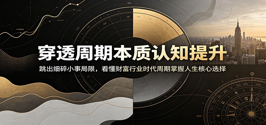 穿透周期本质认知提升：跳出细碎小事局限，看懂财富行业时代周期掌握人生核心选择-独家科技资源网